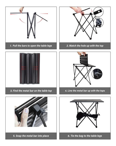 Mssohkan Mesa De Camping Plegable Portátil Mesa Lateral Alum