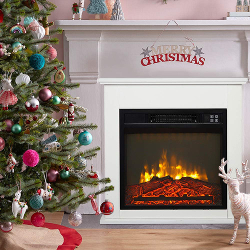 25w Freestanding Electric Fireplace Stove Space Heater With