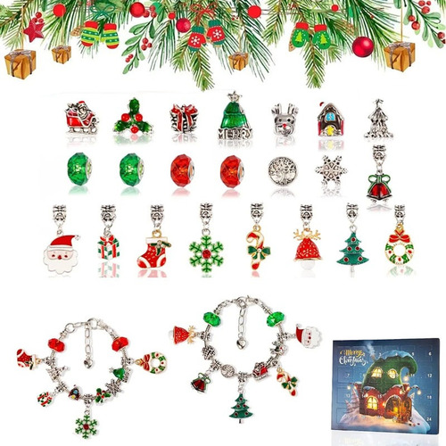 Para Kit De Natal Personalizada Pulseiras E Calendário 24.