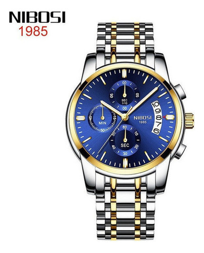 Reloj Cronógrafo Nibosi Luminous Con Esfera Grande