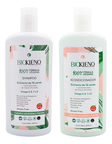 Bio Kleno Formula Vegana Shampoo + Acondicionador Sin Tacc