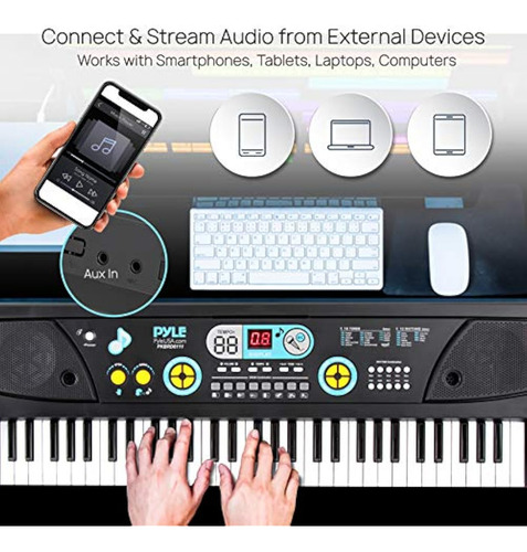 Teclado Digital Niños Portatil De Aprendizaje Principiantes Black
