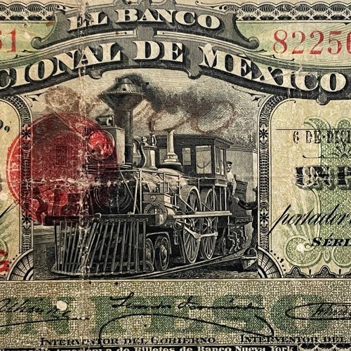 Billete 1 Peso Banco Nacional De Mexico, 1913, Serie Cr