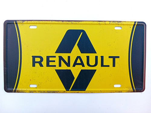 Placa Decoración Renault Lamina Decorativa Letrero Vintage