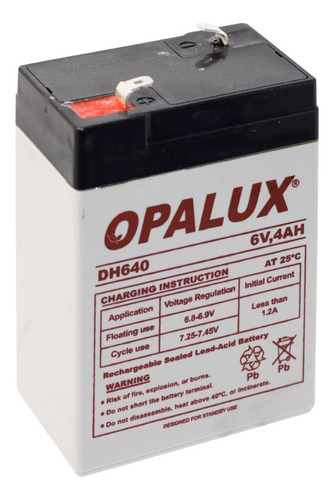 Batería Seca 6v 4ah Dh-640 Opalux