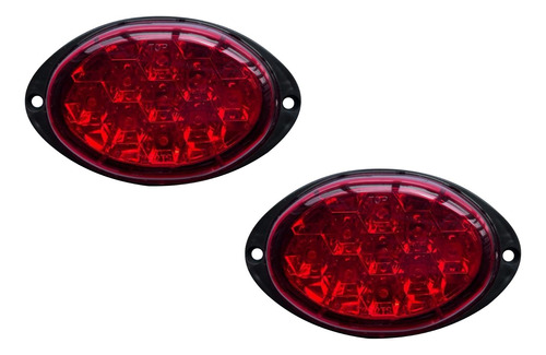 Par Calavera Plafon Autobus Ayco/zafiro 9 Led 12/24v Rojo