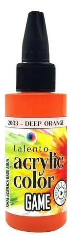Tinta Acrylic Color Game 30ml Diversas Cores - Talento Cor 2003 - DEEP ORANGE