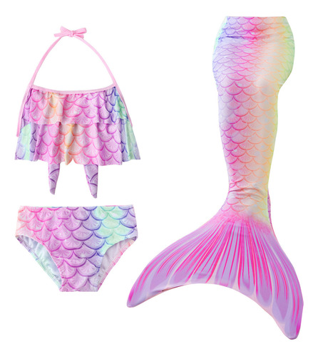 Nasjac Trajes De Baño De Para Niñas Sirena Para Nadar