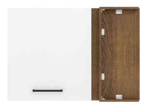 Armário Aéreo De Canto Madesa Agata 1 Porta Rustic/branco