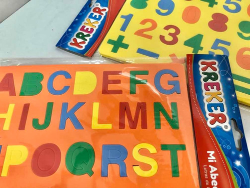 Imagen 2 de 4 de Combo Abecedario + Numeros De Goma Eva Para Encastrar Kreker