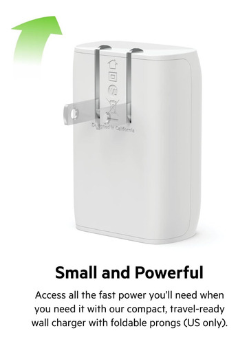 Cargador Belkin 30w Para iPhone 16 / Pro / Max / Plus (cubo)