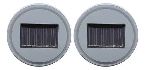 Portavasos Led, 2 Unidades, Almohadilla Solar Rgb, 7 Colores