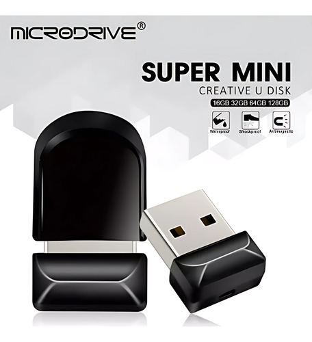 Mini Usb Flash Drive 2.0 Pendrive 64 Gb Microdrive Negro Mini