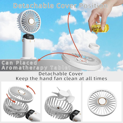 Ventilador De Mano Portátil Plegable Recargable Por Usb