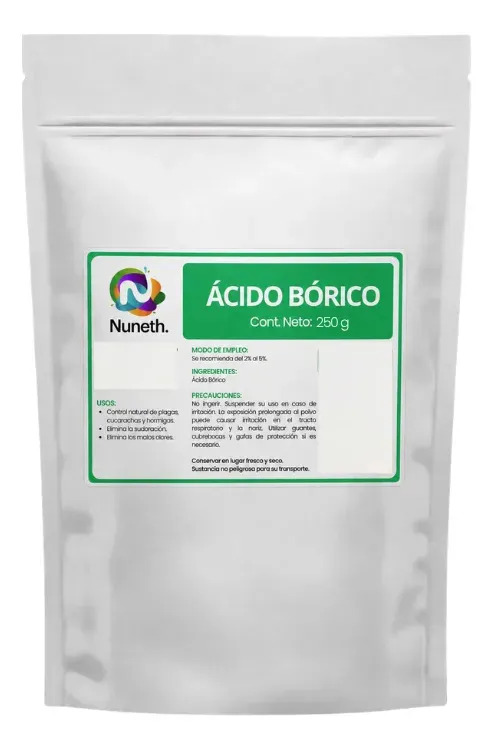 Ácido Bórico | Antitranspirante + Desinfectante | Nuneth 250gr