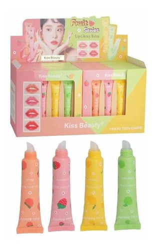 Set 4 Bálsamos Lip Oil Hidratantes De Labios Kiss Beauty