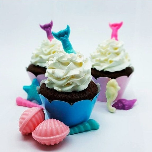 Kit Formas Chocolate Cauda De Sereia + Fundo Do Mar