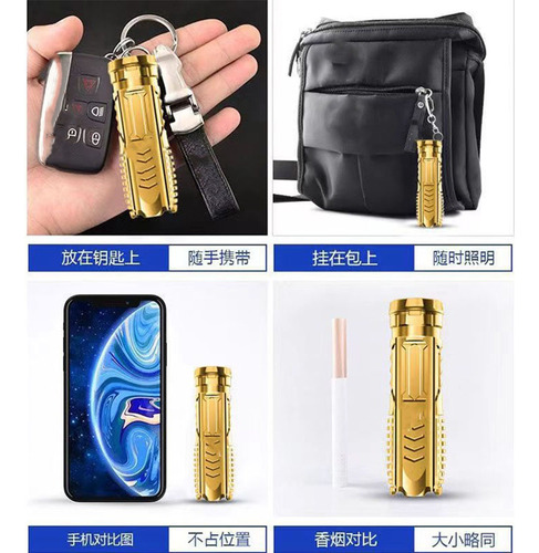 Linterna De Bolsillo Portátil Recargable E Impermeable 2 Pcs