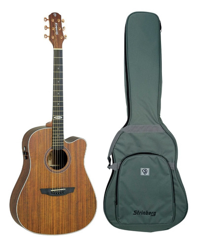 Violão Elétrico Strinberg Sd300c Ws Modelo 2022 Com Bag