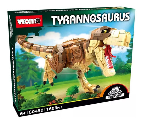 Juego De Bloques Armable Dinosaurio T- Rex Woma