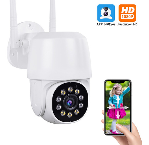 Cámara De Seguridad Exterior Inalámbrica Wifi Hd 1080p Ptz