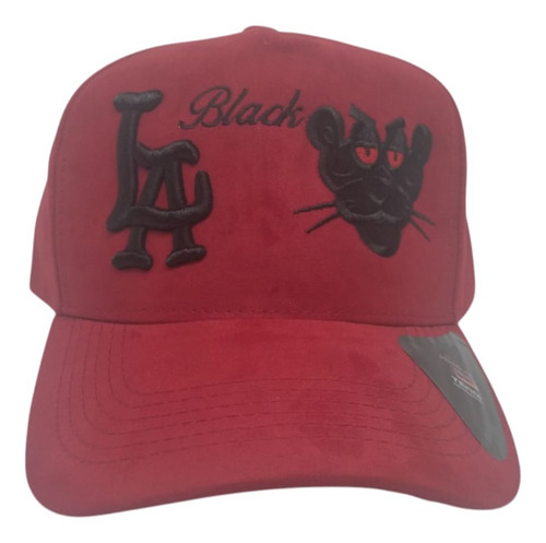 Gorra Snapback Gamuza Bordada Curva Ajustable Premium Fg Cap La Black Panther Ajustable
