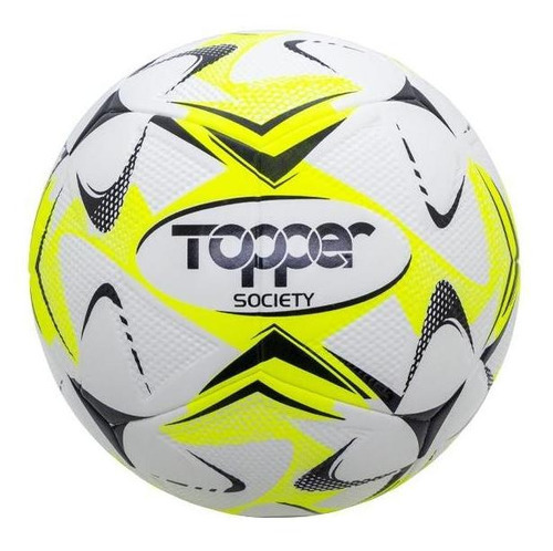 Bola De Futebol Society Slick Colorful Topper Oficial Cor Amarelo