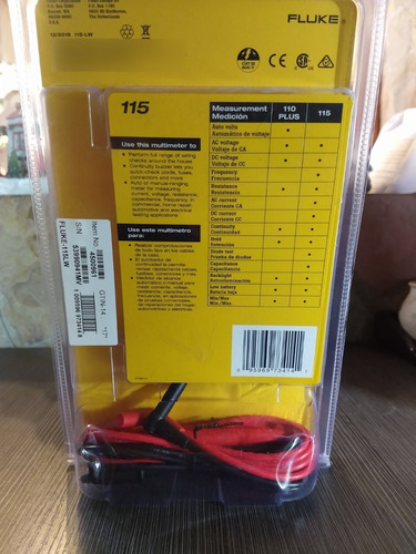 Imagen 2 de 4 de Multimetro Fluke 115 Tester