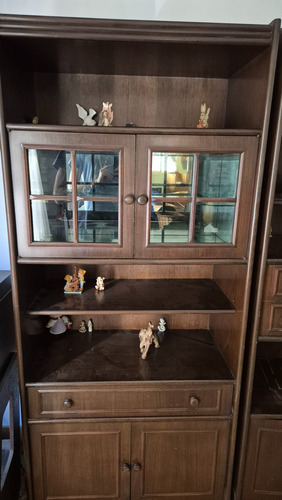 Mueble Modular De 3 Cuerpos Años 80s - Hermoso Marrón (Usado)