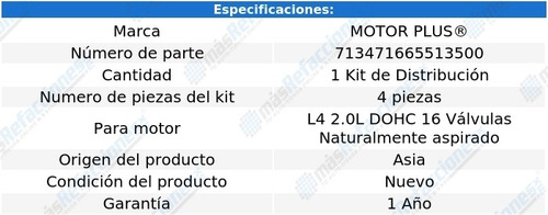 Kit Distribución 4 Pzas Sx4 L4 2.0l 2009-2013 Motor Plus