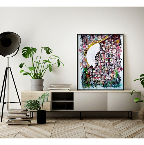 Imagen 2 de 2 de Cuadro Cazart Original Abstract Aislunamiento Pintado A Mano