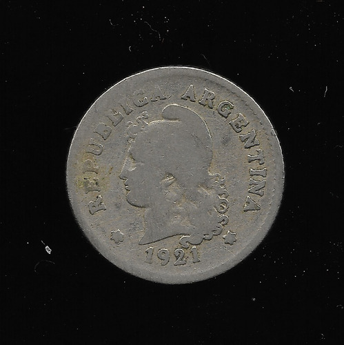 Ltc682. Moneda Nacional De 10 Centavos De 1921.