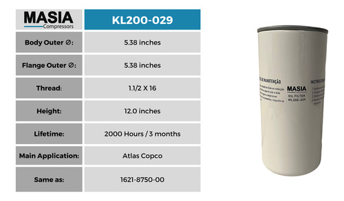 Filtro De Aceite Fs Curtis 7118146930