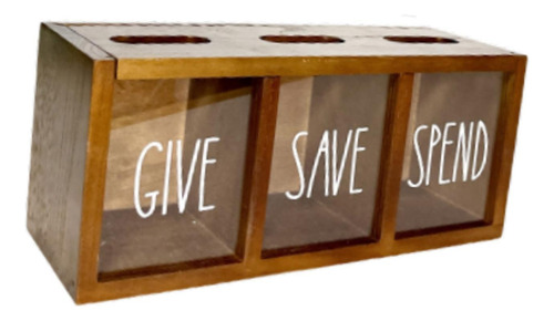 Piggy Bank De Madera Banco Banco Niños Biños Marrón