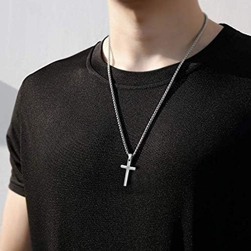 Collar Con Colgante De Cruz Jwelbuete Para Hombre, Collar De