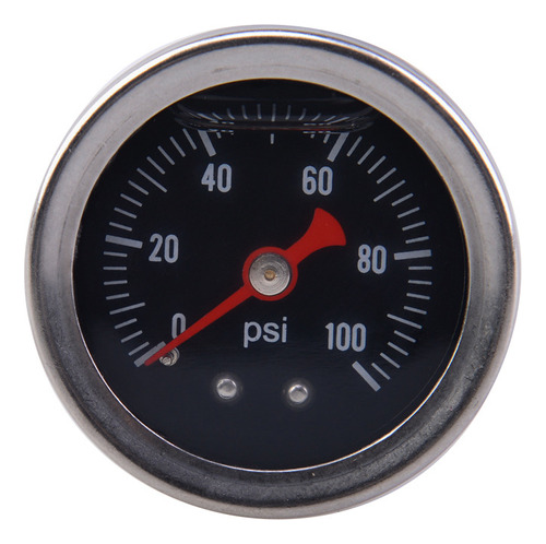 Manómetro De Aceite Y Combustible Negro De 1/8 Npt 0-160 Psi