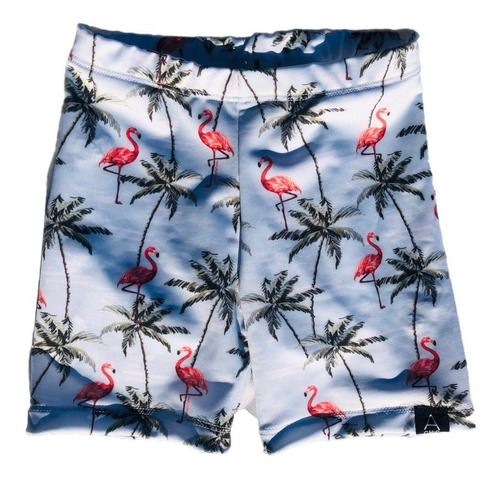 Imagen 2 de 2 de Short De Baño Lycra Uv Upf50+ Niñas Y Niños Flamenco
