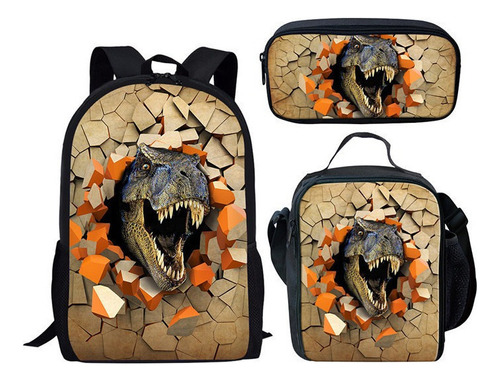 Mochila 3d Jurassic World, Mochila Escolar Infantil De 3 Pie