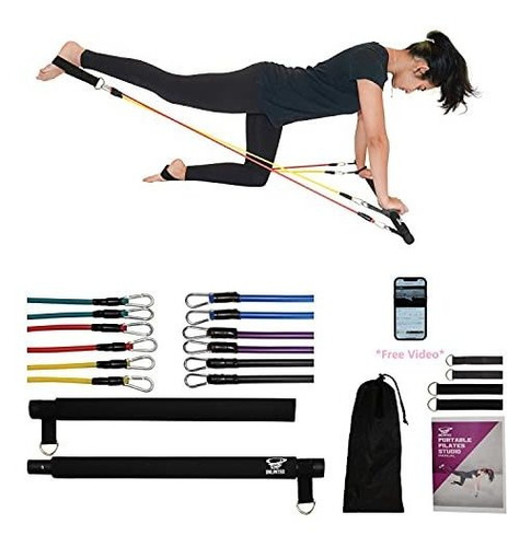 Pilates Bar Kit Bandas De Resistencia Personalizada Vid...