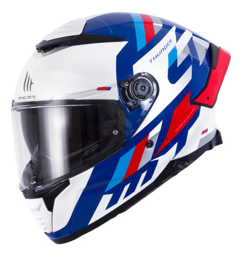 Capacete Masculino Mt Thunder 4 Sv  Ergo Blue Esportivo Moto