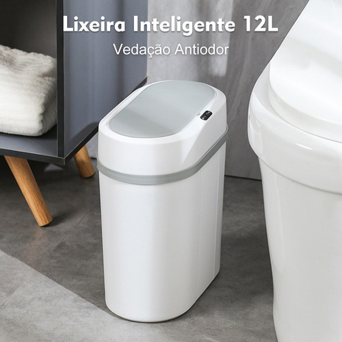 Lixeira Automática Anti Odor Sensor Inteligente Banheiro