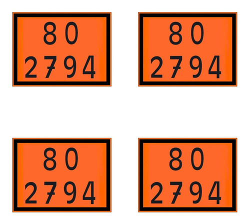 4 Placas 802794 Numerologia Transp. Baterias Cargas Nbr Top