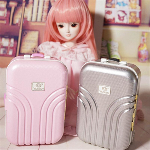 Escala 1:6 Juguetes Mini Maleta Estuche Para Viaje