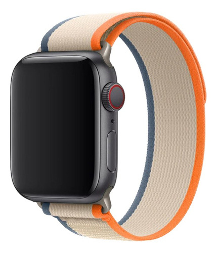 Correa Trail Para Apple Watch 38 / 40 / 41 mm - Color Beige / Naranja - Todas Las Series