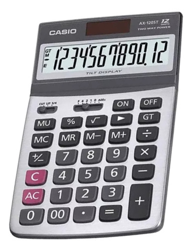 Calculadora Casio Ax-120st Color Gris C