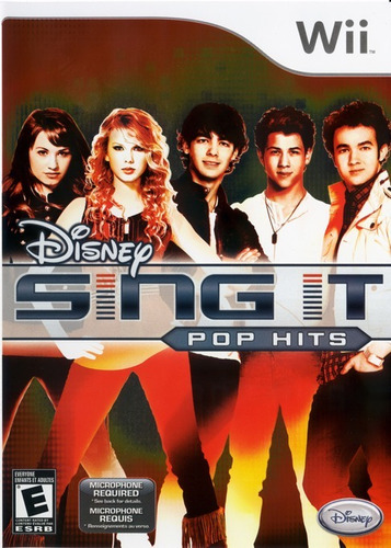 Jogo Disney Sing It Pop Hits Nintendo Wii Original S/ Microf