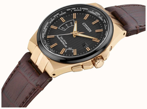 Imagen 5 de 5 de Citizen World Perpetual A-t Brown Cb0168-08e ...... Dcmstore