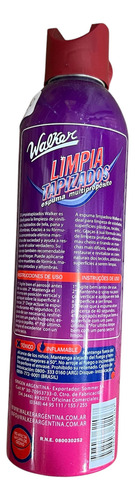 Limpia Tapizados Espuma Cuero Tela Pana Alfombra Auto Camion