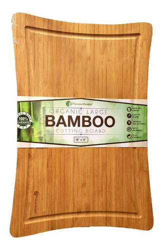 Tabla Premium De Bamboo / Bambu 46 X 30 Cm - Para Cocina