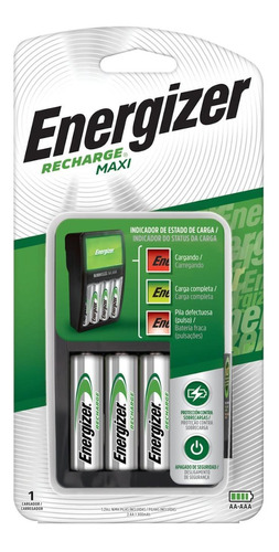 Cargador De Pilas Energizer Maxi + 2 Pilas Recargables Aa 